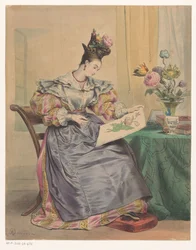 La mujer colorea un estampado
4 heures du soir
Horas del día (título de la serie)
Horas del día (título de la serie)
