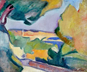 Paisaje mediterráneo, c.1907 (óleo sobre lienzo)
