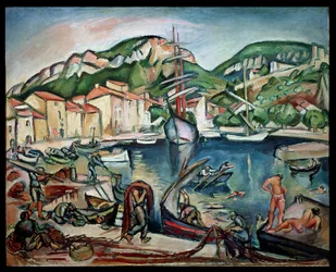El puerto de Ciotat (óleo sobre lienzo)