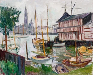 Puerto de yates en Sainte-Anne, Amberes