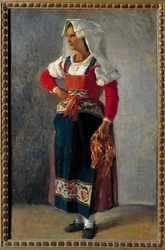 Retrato de un campesino cerca de Roma