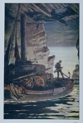Ilustración de Los Trabajadores del Mar de Victor Hugo (1802-85) 1923