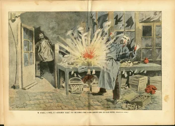 Ilustración de Achille Lemot (1846-1909) en Le Pelerin, 05/08/06 - Correo La Poste, Bomba - Factor Postal