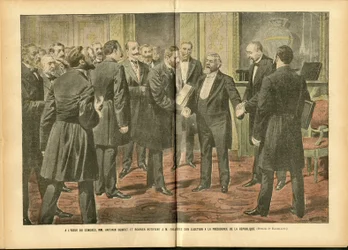 Ilustración de Achille Lemot en Le Pelerin, 28/01/06 - Elecciones, Presidente de la República - Fallieres Armand