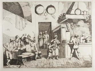 El improvisador en una osteria