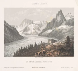 Vista de Le Chapeau cerca del glaciar Mer-de-Glace
Le Chapeau (título en el objeto)
Memoria de Chamonix-Mont-Blanc (título de la serie)
Museum du Mont-Blanc (título de la serie en el objeto)