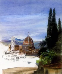 Florencia desde los Jardines de Boboli (inacabado)
