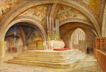Altar mayor sobre la tumba de Francisco de Asís, 1909