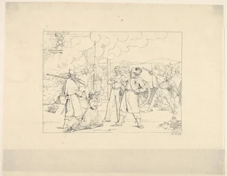 Hombres valientes que luchan con Siegel de Grabados de la Guerra Confederada, 1861-63