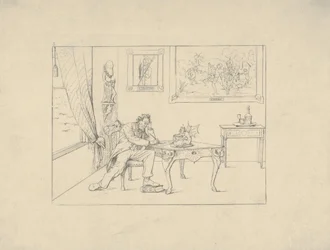 Escribiendo la Proclamación de Emancipación de Grabados de la Guerra Confederada, 1861-63
