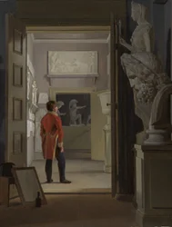 El Salón de Antigüedades en el Palacio de Charlottenborg, Copenhague, 1830