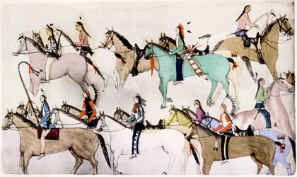Guerreros sioux en 