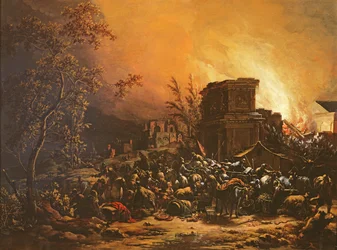 Escena de saqueo nocturno