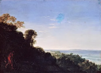 Aurora (Morgenlandschaft, Paisaje matutino), pintura de Adam Elsheimer