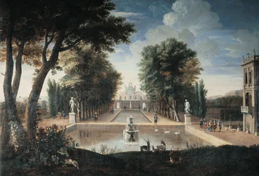 Vista de un palacio (óleo sobre lienzo)