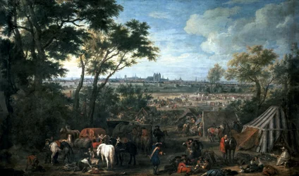 Ejército de Luis XIV sitiando Tournai
