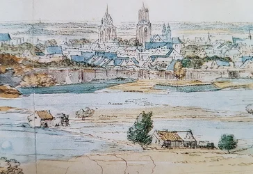 Vista de Maastricht (A F vd Meulen, 1673), detalle 2