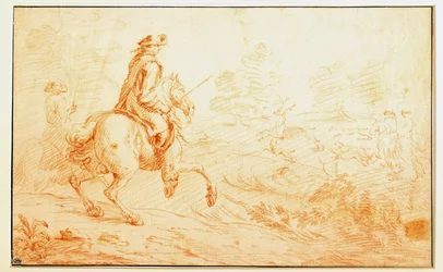 Caza de ciervos en sanguina