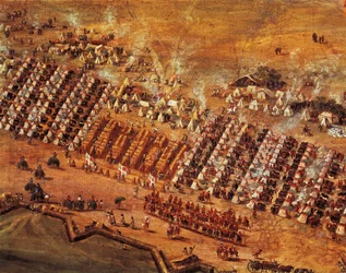 Sitio de Maastricht, detalle por Adam Van Der Meulen