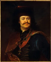 Francois II Rakoczi (1676-1735), Príncipe de Hungría y Transilvania - Pintura de Adam Manyoki (1673-1757), óleo sobre lienzo (75,5x62,5 cm)