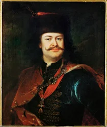 Príncipe Ferenc II Rakoczi, revolucionario húngaro contra el dominio de los Habsburgo (pintura sobre lienzo)