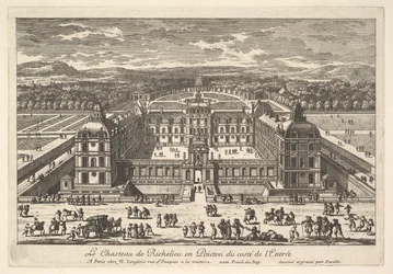 El Castillo de Richelieu en Poictou del Lado de la Entrada, siglo XVII