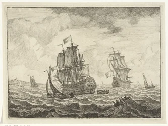 Seascape con dos tres maestros