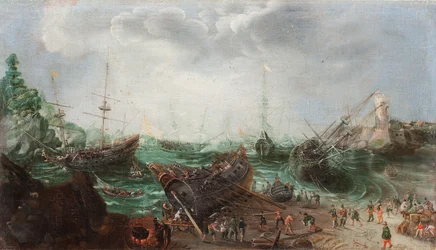 Escena del puerto, c. 1615