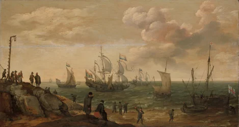 Barcos frente a una costa