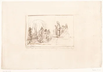 Acusado llevado ante sus jueces Seis grabados a partir de dibujos de Rembrandt, conservados en la Hofbibliothek de Viena (título de la serie) Six estampes gravées d
