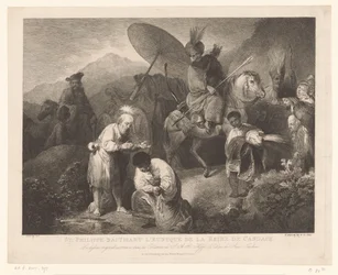 De doop van de kamerling puerta Philippus San Felipe bautizando al eunuco de la Reina de Candace (título sobre objeto)