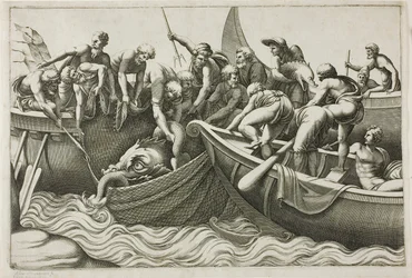 Pescadores Capturando un Monstruo Marino