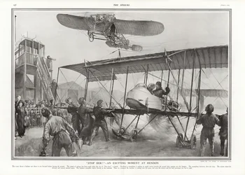 Casi accidente en el aeródromo de Hendon, 1913