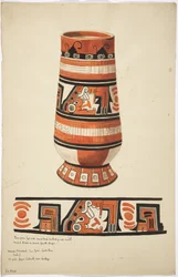 Un jarro y su diseño de Aqua Caliente, cerca de Cartago, Costa Rica