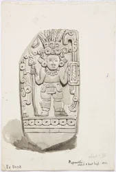 Una estatua de piedra de Papantla