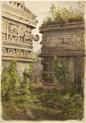 Escena de Chichen Itza, México