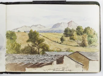 Cuaderno de bocetos de acuarelas, dibujos y notas, México, 1896-1898