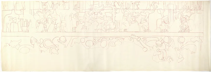 Pared sur, Templo Superior de los Jaguares, Chichen Itzá, México, cuarto sur