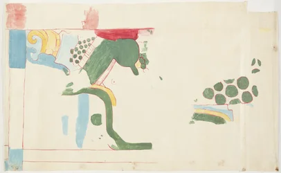 Calco de una pintura mural del Templo Superior de los Jaguares, Chichén Itzá, México