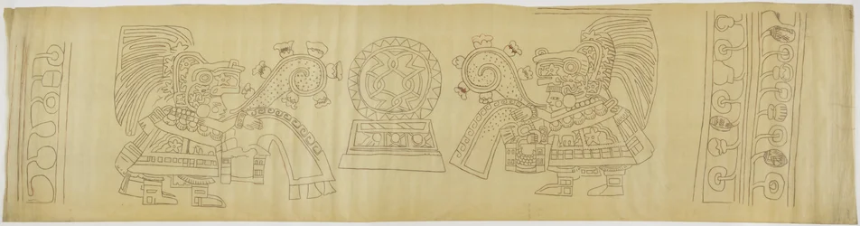 Pintura mural de Teotihuacán, Estado de México Casa de Barrios - Casa de los Sacerdotes