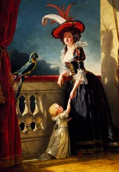 Retrato de Adelaida de Borbón, por Adelaida Labille-Guiard, pintura