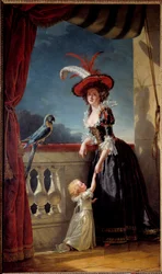 Retrato de Louise Elisabeth de Francia (hija de Luis XV) Duquesa de Parma (1727-1759) y su hijo Don Fernando (1751-1802)