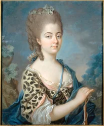 Retrato de Marie-Aurore de Saxe 1748-1821 como Diana, ca 1777