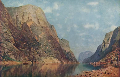 Fiordo de Sogne, Noruega, finales del siglo XIX, 1914