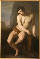 Desnudo masculino (Prometeo) (óleo sobre lienzo)