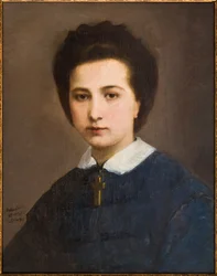 Retrato de mujer (familia Ghirelli) (óleo sobre lienzo)