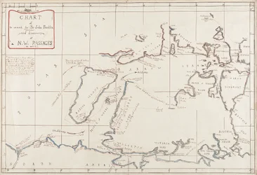 Mapa de la búsqueda de Sir John Franklin y el descubrimiento del Paso del Noroeste