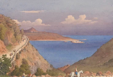 Fuerte de Suda [Souda] y entrada a la bahía de Suda, Candia [Creta], 24 de octubre de 1857".