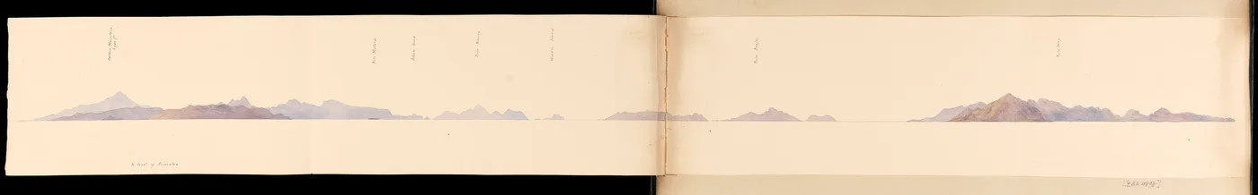 Costa norte de Sumatra desde las Indias Occidentales, América del Norte y Borneo, c.1845 (Acuarela)