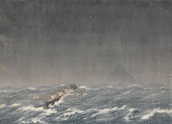 Fondeadero exterior en una borrasca, Mazatlán [México], 22 de agosto de 1850, 8.am. ... "Pregunta, ¿cuál es el camino al barco